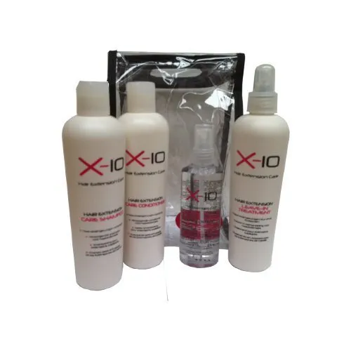 X-10 Human Hair Extension Hair Kit Shampoo, Conditioner, Shine Spray & Treatmen