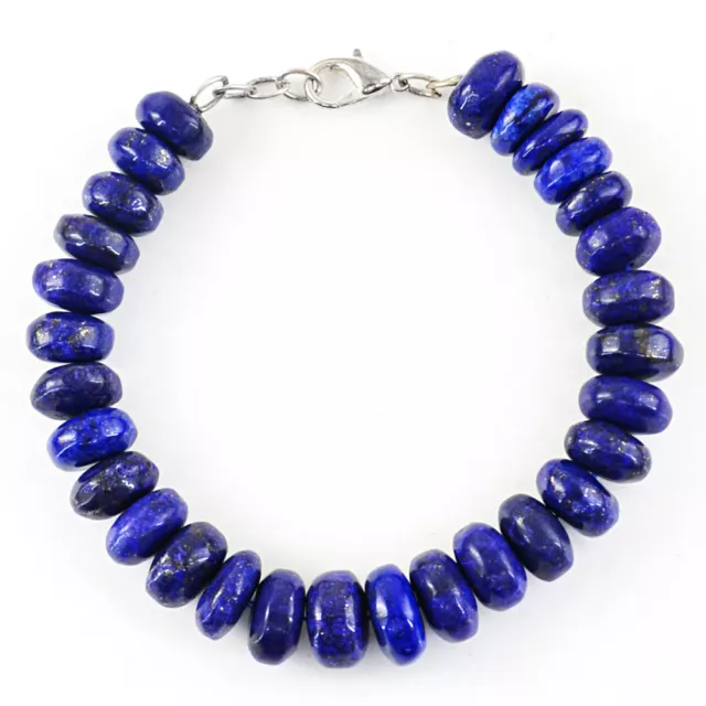 330.00 Cts Earth Mined Blue Lapis Lazuli Untreated Round Beads Bracelet (RS)