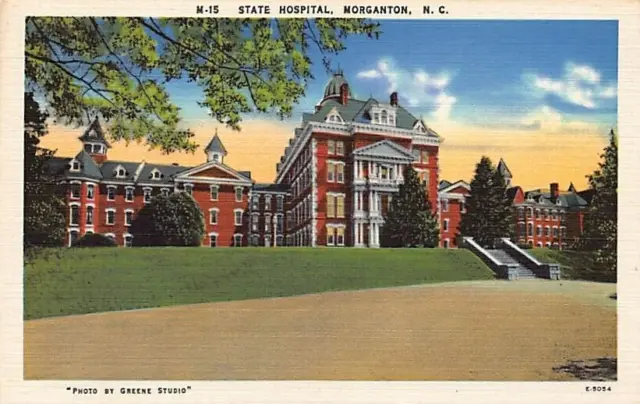 Postcard NC: State Hospital, Morganton, North Carolina, Linen, Unposted