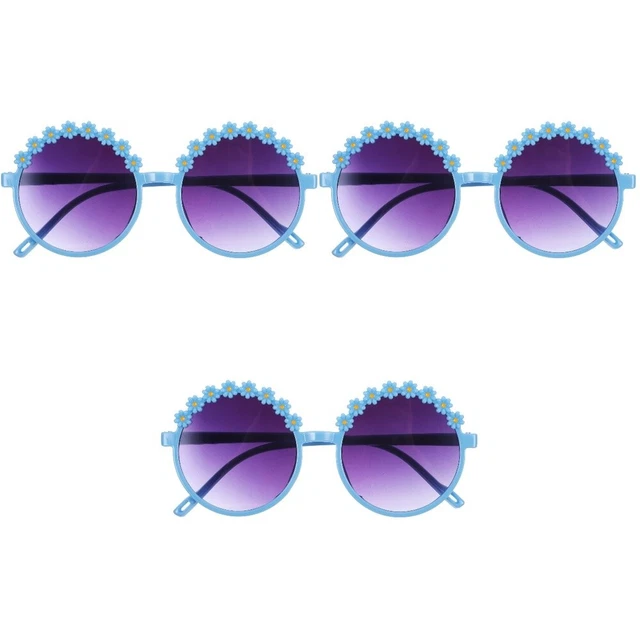 3 Pairs Kids Party Sunglasses Little Daisy Sunglasses Fashion Glasses Gift