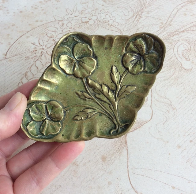 Vide-poche Japonais Vintage – Fleur En Bronze – Art Japonais – Déco Intérieur