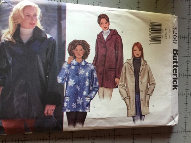 Butterick 3260 Misses Petite Loose Fitting Lined Jacket Uncut