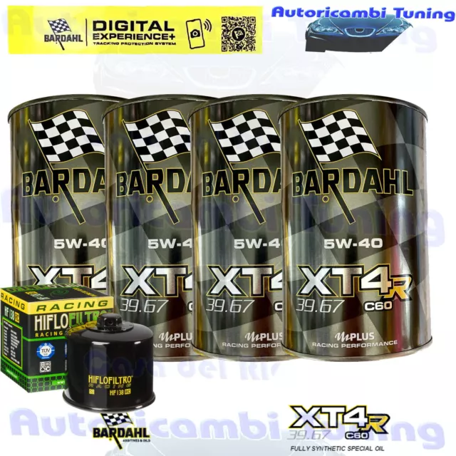 Kit De Mantenimiento Aceite Bardahl XT4R 5W40 Filtro Para Suzuki DL650 L0