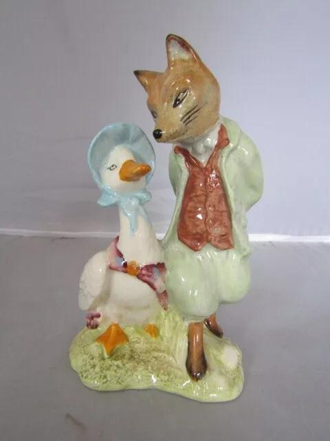 Beswick JEMIMA PUDDLE-DUCK WITH FOXY WHISKERED GENTLEMAN Bp10a 1990 Perfect