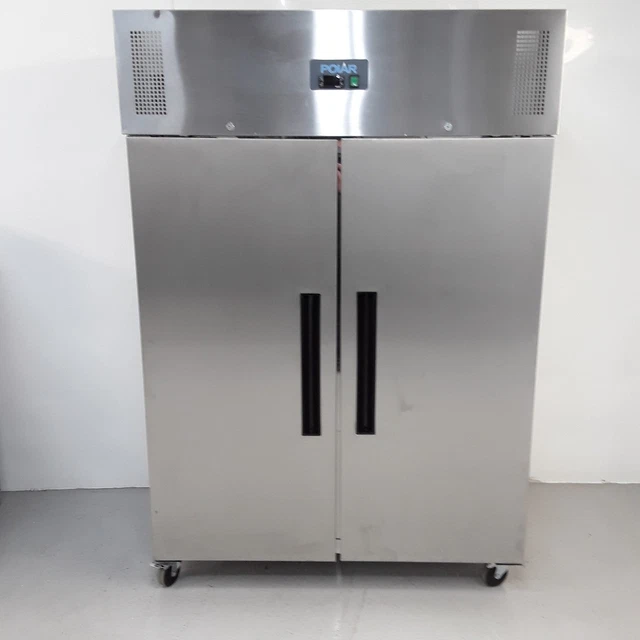 COMMERCIAL STAINLESS FRIDGE Double Door Chiller Upright Catering Deep