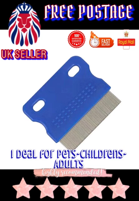 Nit Lice Eggs Removal Comb Ultra Fine Metal Teeth Clean Head Hair Pet Fur Flea