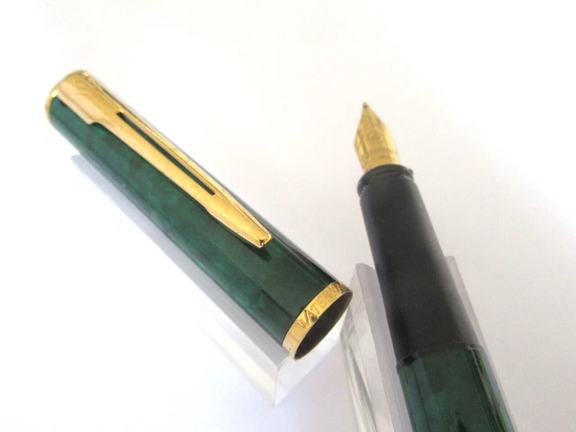 Stylo Plume Waterman Marron Moucheté - Modèle Captivant, N204, Plume Acier