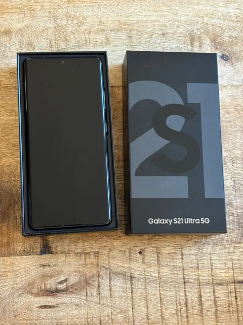 Samsung Galaxy S21 Ultra 5G phantom black,UNLOCKED. Good condition, original box