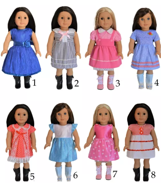 Doll Clothes Dress Party Princess fit 18 American Girl Dolls Maplelea