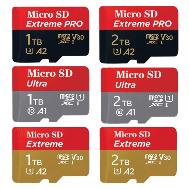 1TB 2TB Ultra Extreme Pro Micro SD Speicherkarte SDXC TF Class 10 U3 Memory Card