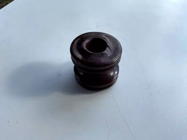 Vintage Brown Glazed Porcelain Ceramic Insulators  for Fences Houses Power LIne
