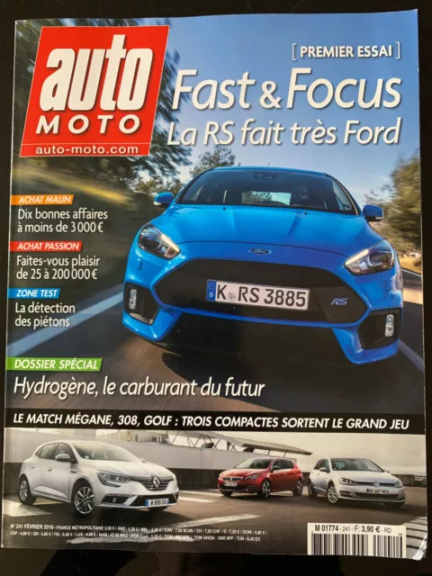 Auto-Moto Magazine N°241 du 02/2016; Essai Fast & Focus/ Dossier Hydrogène/ Mèga