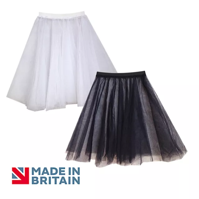 GIRLS PETTICOAT UNDERSKIRT 2 layers Circle skirt Dance 50s Fancy