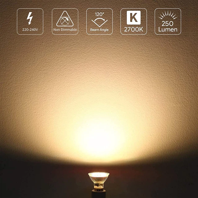 LE GU10 LED Glühbirnen, warmweiß 2700K Licht 35W Halogenstrahler... 2