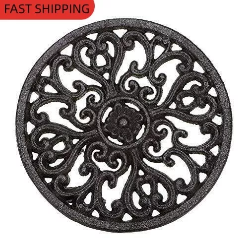 Cast Iron Trivet Hot Pads Pot Holders,Heat Resistant Non Slip Holder for Kitchen