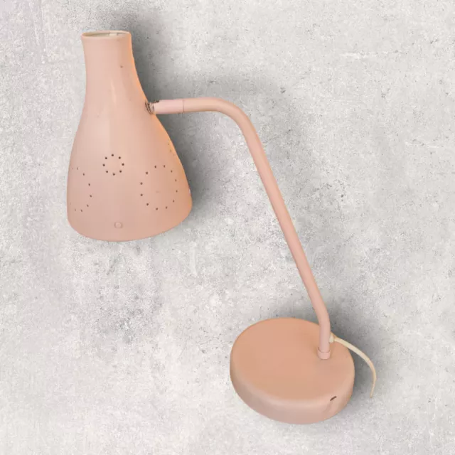 Lampe De Bureau IKEA SNOIG Rose Pastel- Vintage - En Métal
