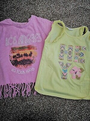 Next Girls T-Shirts age 6 Years pink. Yellow Top H&M, 4-6 casual bundle tops