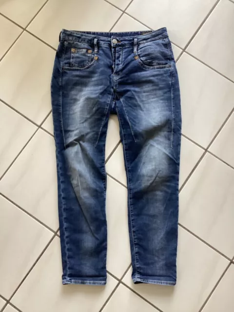 Herrlicher Damen Jeans Größe W29 Modell Shyra Cropped Jeans blau