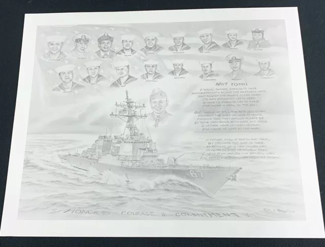 USS Cole DDG-67 Commemorative Print