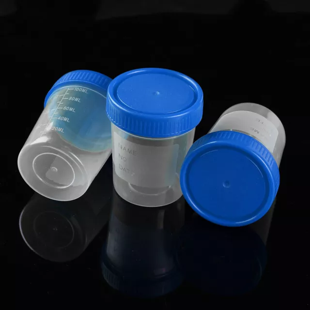 10x Urine Specimen Collection Cups Plastic_Screw-on Cap Graduated Urine Cups 4oz