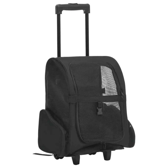 Chariot polyvalent pliable pour animaux de compagnie Noir