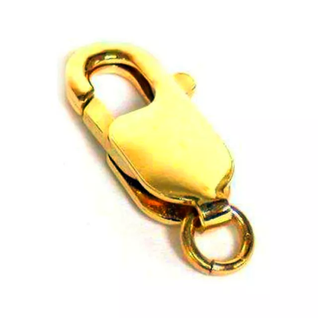 9ct Yellow Gold 8mm 10mm Lobster Claw Trigger Clasp with Ring