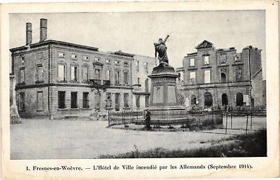 CPA Fresnes in Woevre-L'Hótel de Ville burned by the Germans (232359)