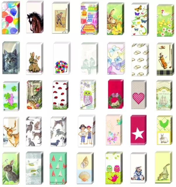 2 packs of Paper Pocket Novelty picture animal Tissues many designs stocking