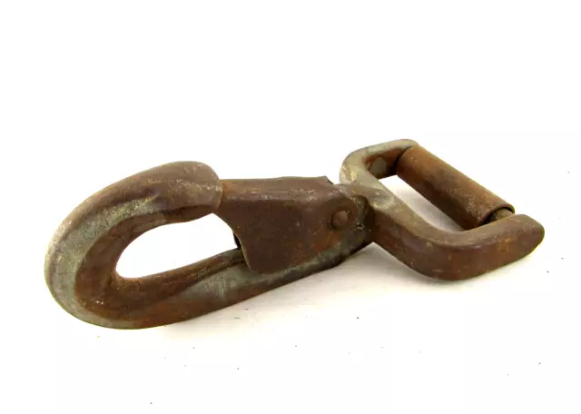 Primitive Old Horse Harness Antique Iron 5" Long Heavy Clasp Hook