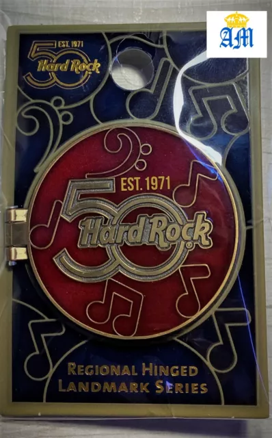 NEW HARD ROCK CAFE MADRID PIN - UNOPENED - WITH CARD 50th Anniversary 3