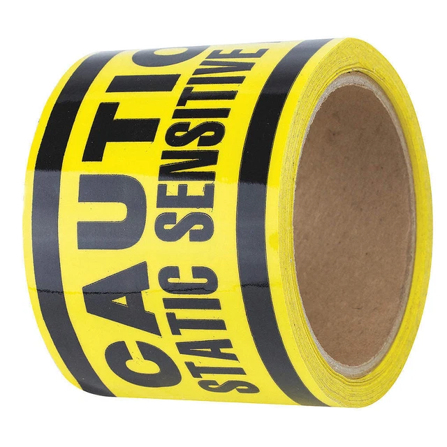 GRAINGER APPROVED 20FV85 Floor Tape,Black/Yellow,3 inx54 ft,Roll