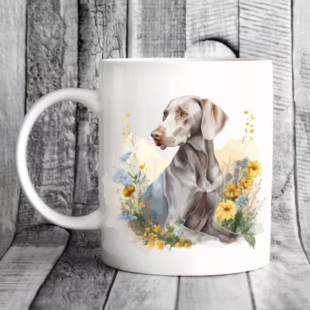 Pet Dog Mug, watercolour Weimaraner - Ideal Gift