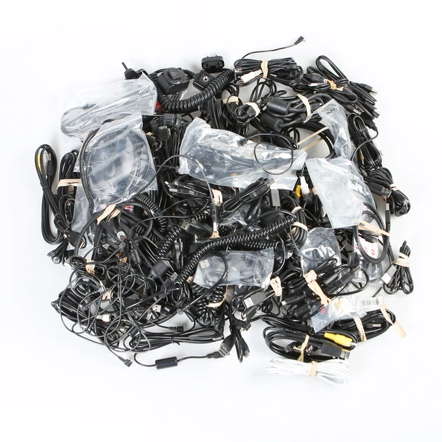 lot of Assorted Camera and Electronics Cable and Cords