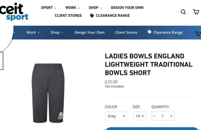 Ladies grey bowls shorts hotsell