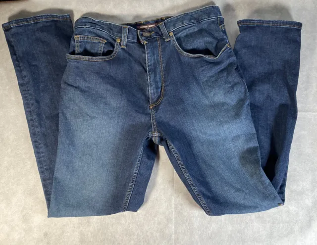 Johnston & Murphy Jeans Mens 30 x 30 Blue Straight Leg Regular Fit Casual