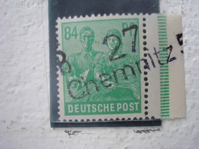 SBZ district hand stamp 27 Chemnitz 5 mixing color on 84 pfg. * * BPP gpr.