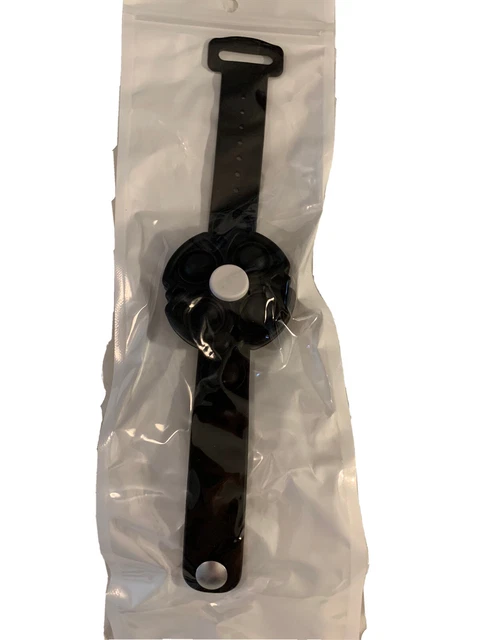 Fidget Spinner Popper Wristband Black Silicone Sensory Toy For ADHD Autism