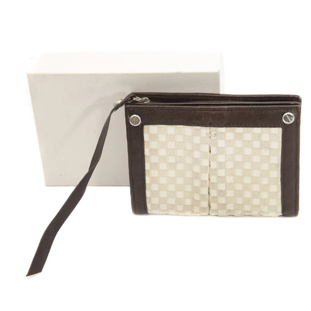 Space Wallet 2.0 - Portafoglio compatto, in vera pelle, con tasca portamonete e laccio in tessuto elastico; pratico, sottile, leggero, dimensioni: 5,5 cm x 7 cm Surfer Grey 2.0 Pull