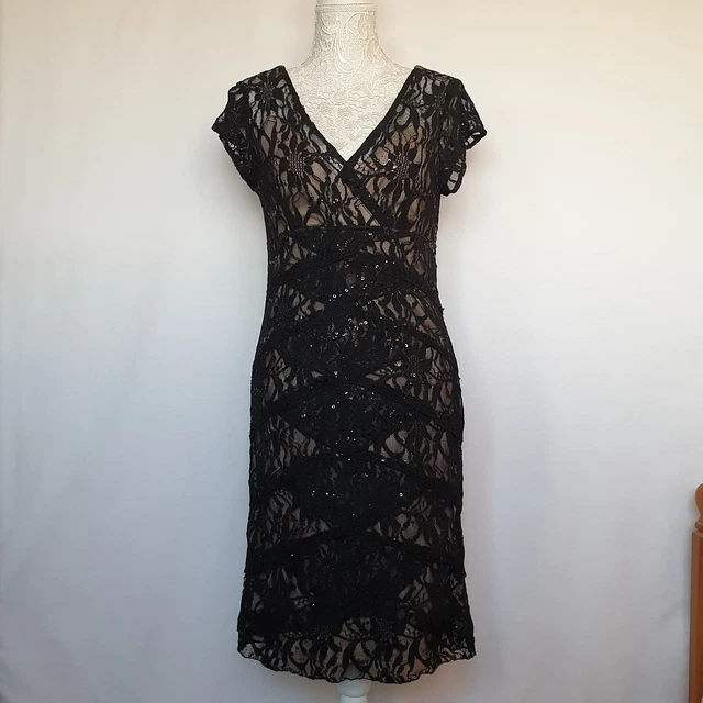 mini black hoco dress A line One Shoulder Sequins Tiered Short Black Homecoming Dress QH2087 US8 / Black main image 0