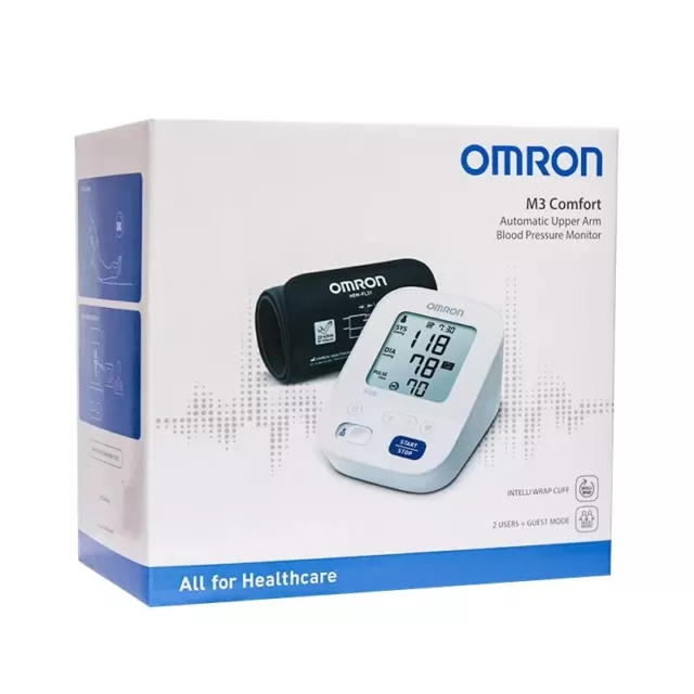 Omron M3 HEM-7155-E WHITE Comfort Upper Arm Blood Pressure Monitor /Brand New