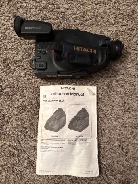 Hitachi VM-E55aVideo 8 Camcorder Video Camera Vintage 1993 90s For Parts AS IS