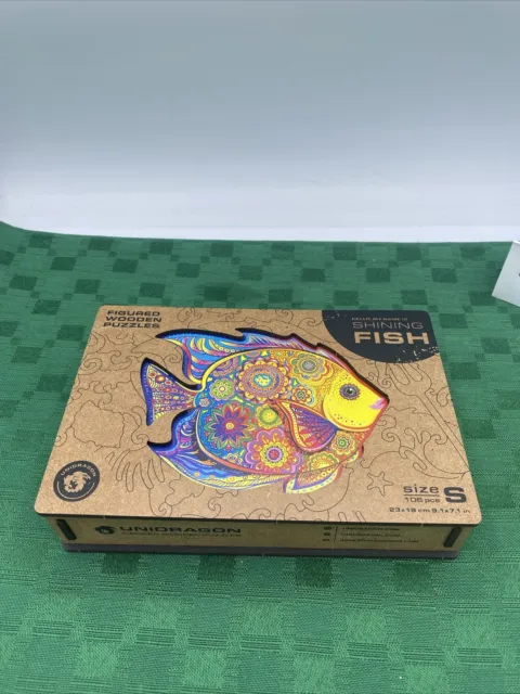 UNIDRAGON Wooden Jigsaw Puzzle Small Size 106 Pieces Colorful FISH