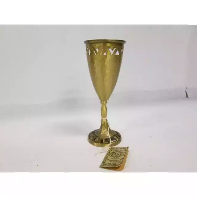 Vintage BRASS Oppenheim ISRAEL Judaica CHALICE Decorative Small TAG