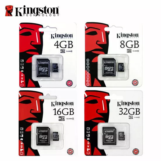 4GB 8GB 16GB 32GB Kingston Tarjeta de Memoria SDHC Micro Sd Clase 4 TF Tarjeta A