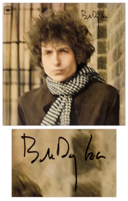Bob Dylan Signed Double Album Blonde on Blonde COA