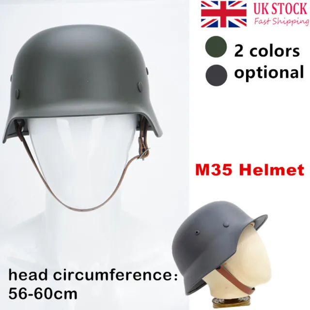 STEEL WW2 German M35 Helmet Reproduction Leather Liner Army Stalhelm