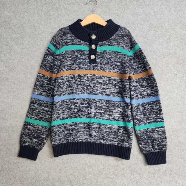 Seed Heritage Boys Knit Jumper Size 10 Cotton Stripe Winter