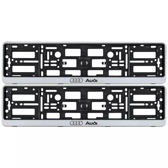 2xSilver  License Number Plate Holder Surround Frame for Audi A3 A4 A5 A6