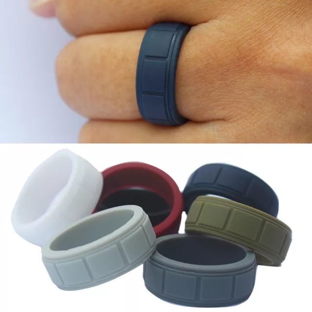 Finger Ring Sport Ring Silicone Wedding Ring Mens Flex Fit Sport Rubber Band Hot 3