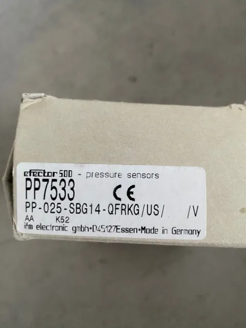 IFM  electronic  Elektronischer Drucksensor  PP7533     Neu ohne OVP